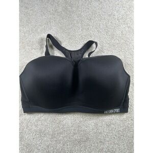 Victoria Sport Bra Womens Large Black Padded Racerback High‎ Impact Athletic Gym